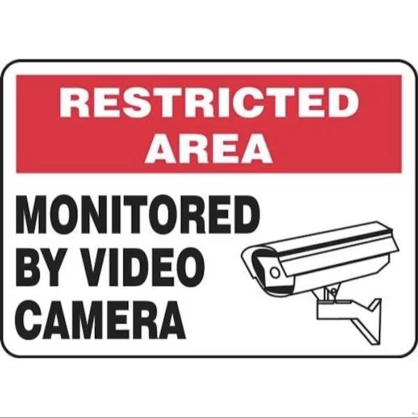 Accuform RESTRICTED AREA SAFETY SIGN MONITORED MASE903VP - main